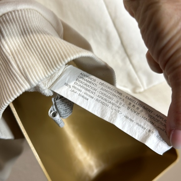 ZARA Macramé Detail Sweatshirt, Size S (Oversized), EUC - Picture 5 of 6